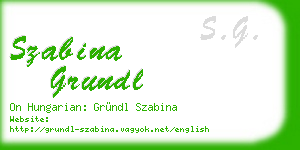szabina grundl business card